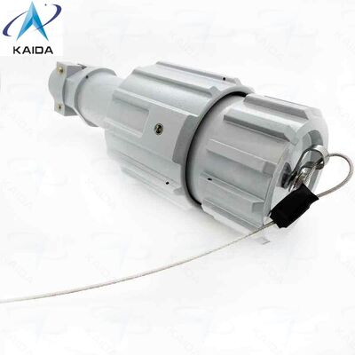 Conectores impermeables con bayoneta cilíndrica РБН1-7-18Ш4-В para instalación al aire libre. Los conectores РБН1 consisten en dos partes: enchufe y toma de corriente. Los enchufes y tomas de corriente pueden montarse en el chasis o en el cable.