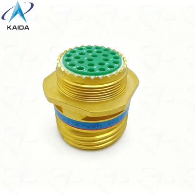 Conector MIL DTL 38999 Serie III con pasivación de bronce. TV01.D38999/21TE26SN. Disposición de inserción de 17-26. 26 pines hembra.