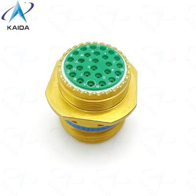 Conector MIL DTL 38999 Serie III con pasivación de bronce. TV01.D38999/21TE26SN. Disposición de inserción de 17-26. 26 pines hembra.