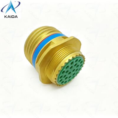 Conector MIL DTL 38999 Serie III con pasivación de bronce. TV01.D38999/21TE26SN. Disposición de inserción de 17-26. 26 pines hembra.