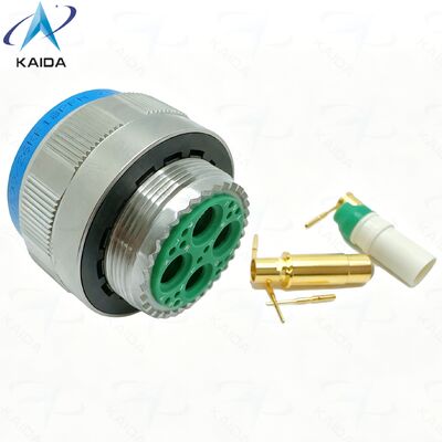 18 Número de contactos MIL-DTL-38999 Serie III Conector Circular con Disposición de Inserción 17-26 para Conexiones Seguras