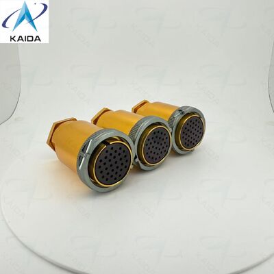 Bayonet Coupling PC-32T PC Series Russian Standard Connector.Anodized Yellow Plating.32 Pins.Straight Plug with Backshell
