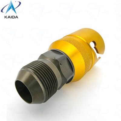 Hard Anodized Aluminum Alloy KK Series Bayonet Fluid Connectors.KK12-T-R-A03 Alternative for Jonhon TSA-12T02RALJM.Liquid Cooling Connector