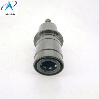 Número de pieza GZ05-Z-B01 Conector de fluido de bloqueo de bolas de empuje-tirón de aluminio anodizado duro.Alternativa para el conector de enfriamiento líquido Jonhon TSC-5Z02ALJM-H.