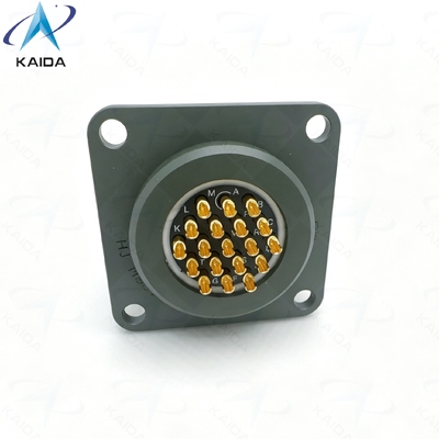 Conector circular MIL-DTL-26482 Serie Ⅰ con contacto de soldadura, 500V de tensión nominal. Conector hembra de brida cuadrada personalizado. MS3112R14-19SN-01