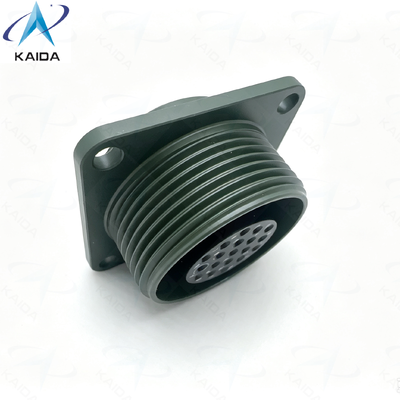 Conector circular MIL-DTL-26482 Serie Ⅰ con contacto de soldadura, 500V de tensión nominal. Conector hembra de brida cuadrada personalizado. MS3112R14-19SN-01