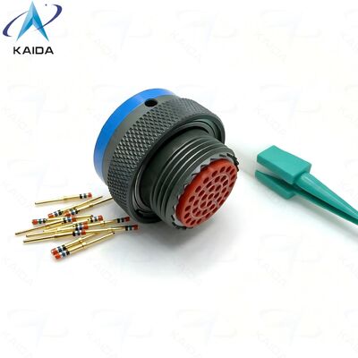 Conector eléctrico de 31 pines MIL DTL 38999 Serie II. MS27484T14B35P. Enchufe recta. MS27484T14B35P. Cadmio verde oliva