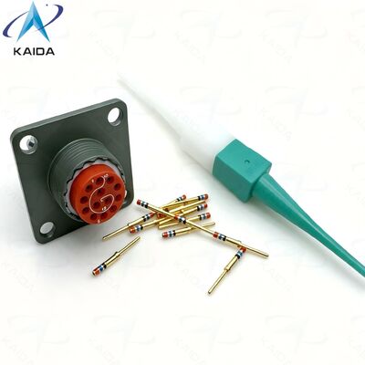 Receptáculo de montaje en pared MIL-DTL-38999 Serie II diseñado para montaje en panel trasero. MS27497T10B35P. Cumple con la especificación JTPQ00R.