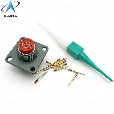 Receptáculo de montaje en pared MIL-DTL-38999 Serie II diseñado para montaje en panel trasero. MS27497T10B35P. Cumple con la especificación JTPQ00R.